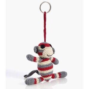 NWT Pebble Crochet Monkey Keychain